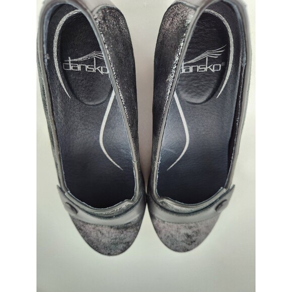 Dansko Olena Metallic COMFY Flats US 6.5 - 7 EU 37 Black Slip On Loafers Shoes - Picture 9 of 16